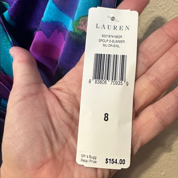 Lauren Ralph Lauren Floral Sleeveless Wrap Bodice Style Dress Size 8 NWT‎ - Picture 5 of 8
